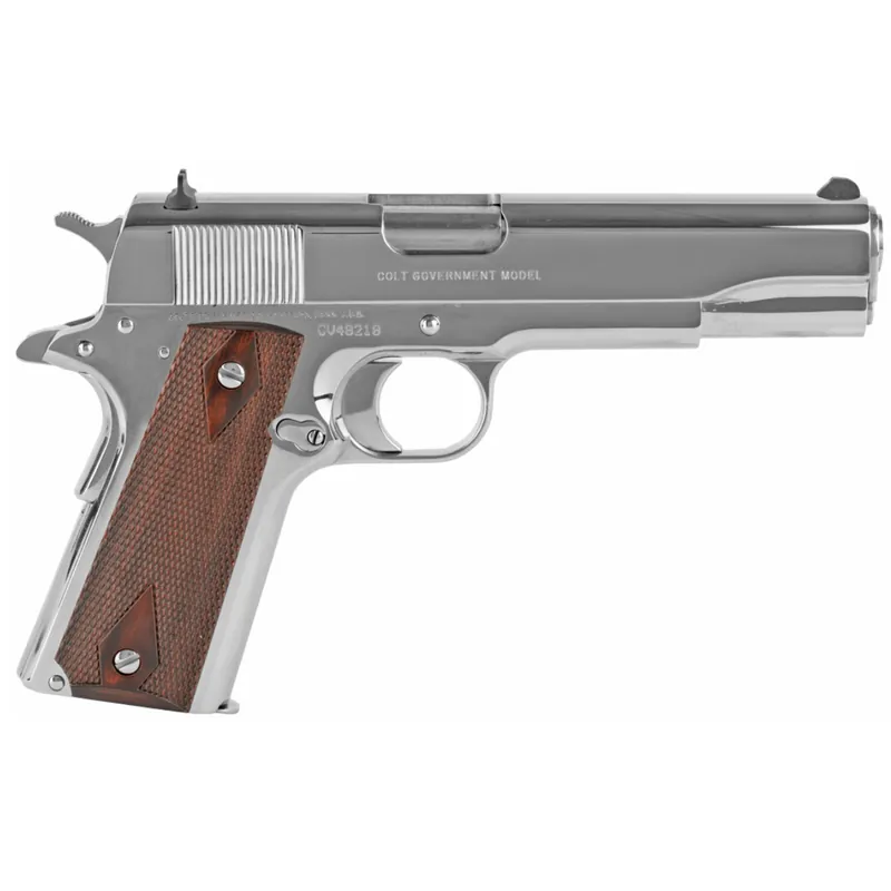 Colt 1911 Government .45 ACP Auto Caliber 5.7" Barrel Semi Auto Stainless Steel Finish Handgun