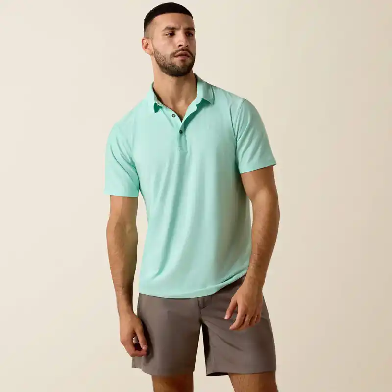 Charger 2.0 Fitted Short Sleeve Polo Shirt in Beach Glass by Ariat