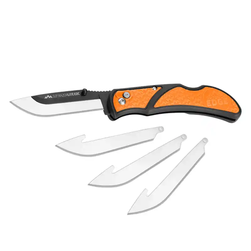 3" Razor EDC Lite in Orange by Outdoor Edge