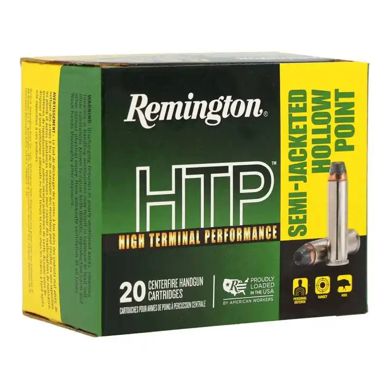 Remington High Terminal Performance 1,235 fps 357 Magnum 158 Grain Semi Jacketed Hollow Point Handgun Ammunition