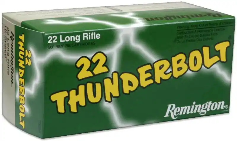 Remington Thunderbolt 1,255 fps 22 Long Rifle 40 Grain Lead Round Nose Rimfire Ammunition