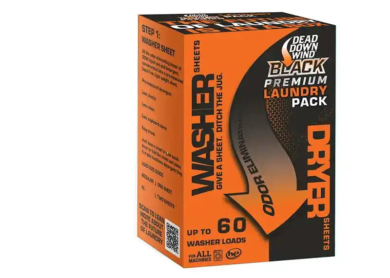 BLACK Detergent 40 Load Dryer Sheets by Dead Down Wind