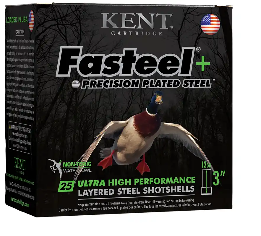 KENT Fasteel+ 1,450 fps 12 Gauge 3" 1-1/4 oz. 2 & 4 Steel Shot Shotgun Ammunition