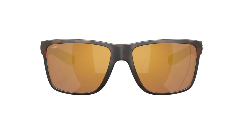 Broadbill II Sunglasses with Matte Tortoise Frames and Gold Mirror Polarized Glass Lenses by Costa Del Mar