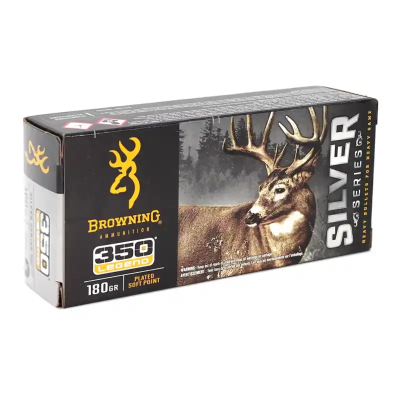 Browning Silver 2,100 fps 350 Legend 180 Grain Plated Soft Point Rifle Ammunition