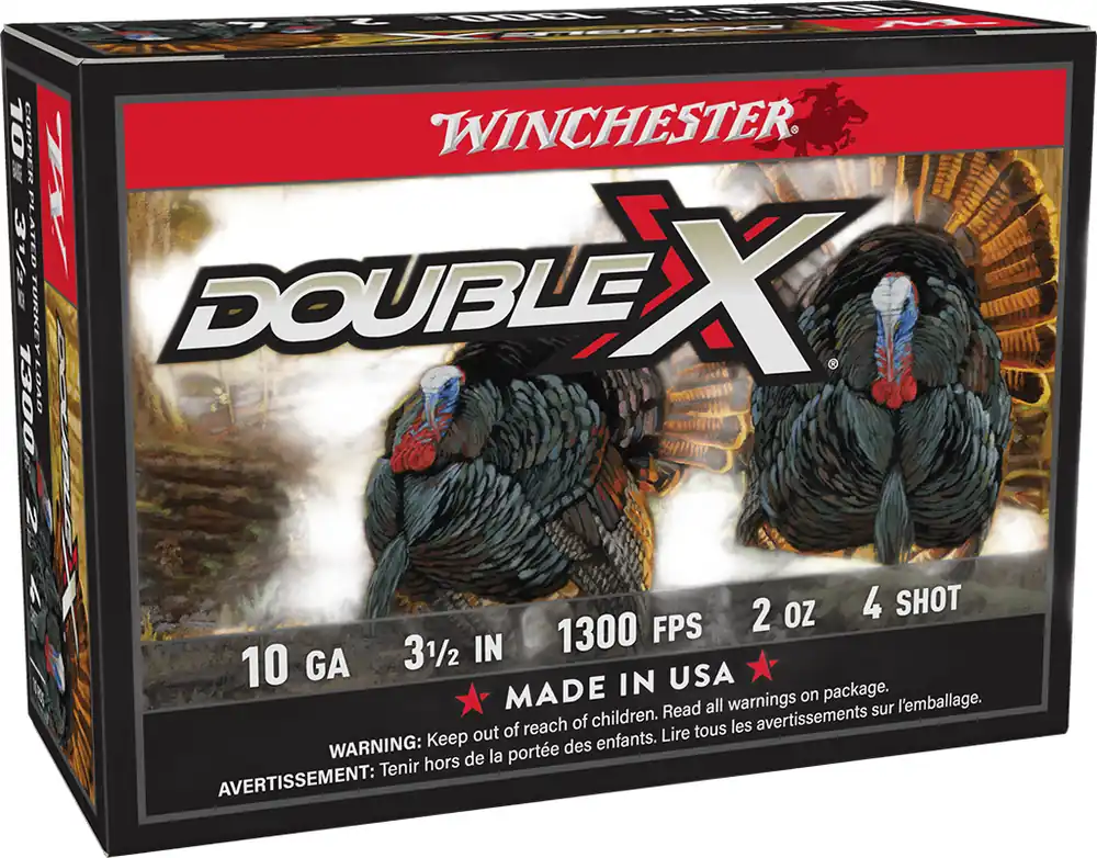 Winchester Double X 1,300 fps 12 Gauge 3-1/2" 2 oz. 4 Copper Lead Shot Shotgun Ammunition