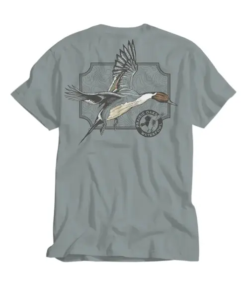 Men‘s Sprig Northen Pintail Duck Short Sleeve Graphic Tee Shirt by Prairie Oaks