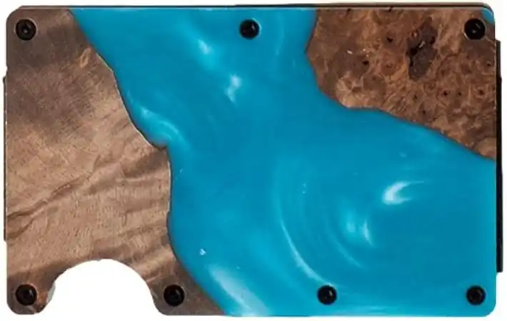 Blue and Wood Resin 3D Smart Wallet by Ariat