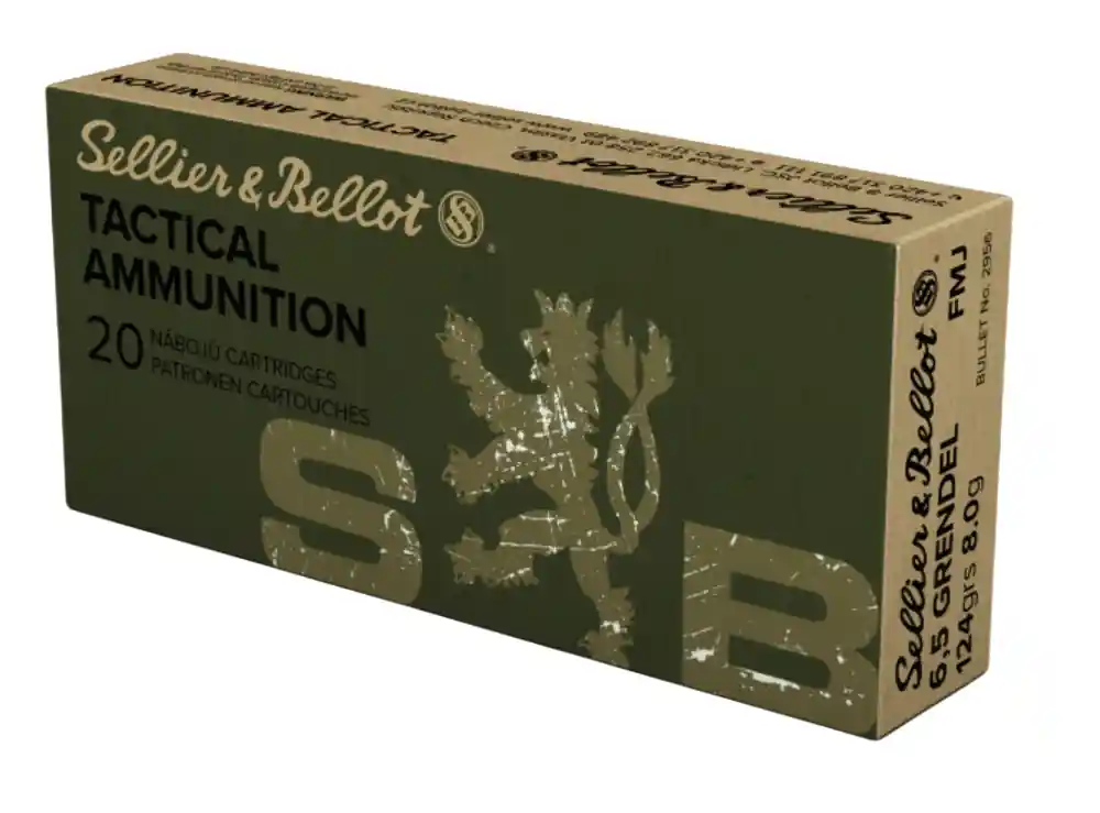 Sellier & Bellot 2,576 fps 6.5 Grendel 124 Grain Full Metal Jacket Rifle Ammunition