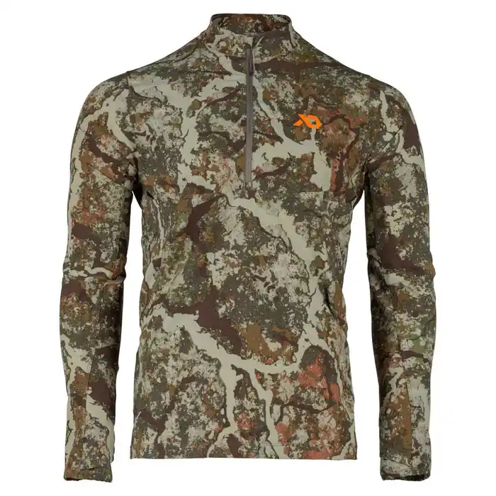 Trace Quarter Zip Long Sleeve Shirt with KineticGrid and HeiQ Odor Control by First Lite