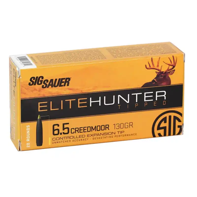 Sig Sauer Elite Hunter 2,850 fps 6.5 Creedmoor 130 Grain Tipped Gameking Rifle Ammunition