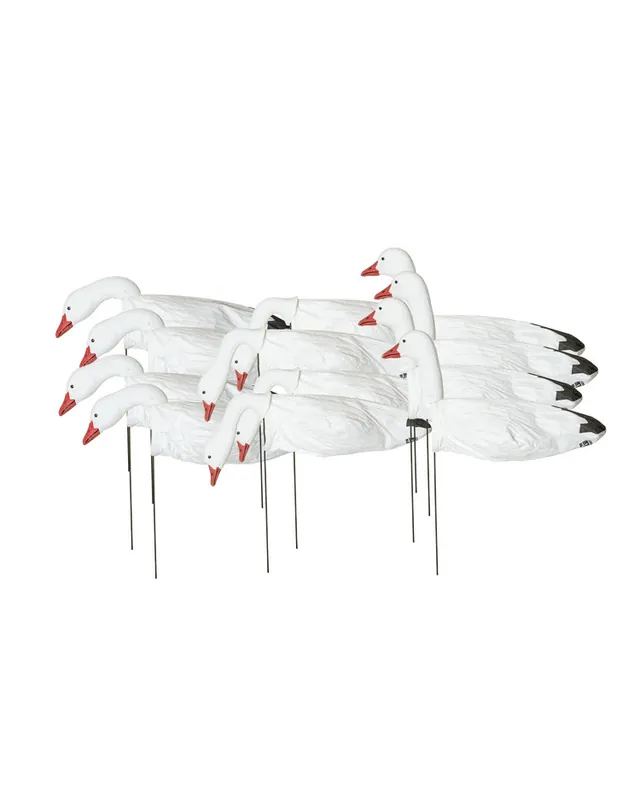 12 Pack GHG Pro Grade 3D Head Windsock Snow Goose Decoys by Avery