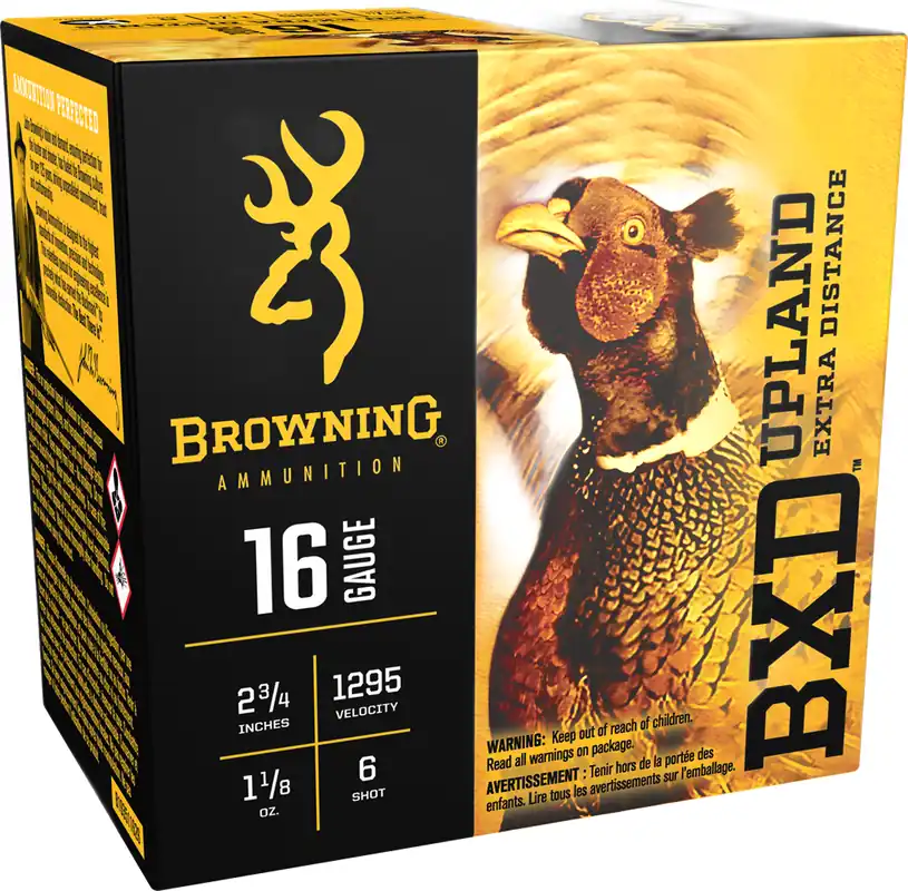 Browning BXD Upland 1,295 fps 16 Gauge 2-3/4" 1-1/8 oz. 6 Lead Shot Shotgun Ammunition