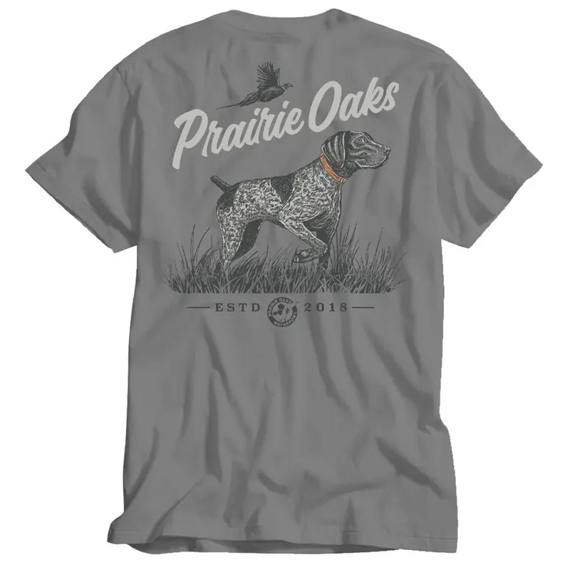 Pointing Short Sleeve Tee Shirt by Prairie Oaks Waterfowl