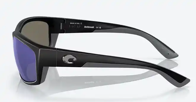 Saltbreak Sunglasses with Matte Black Frames and 580G Blue Mirror Lenses by Costa Del Mar