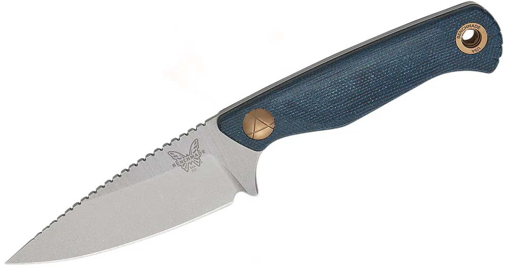 Dacian Blue Denim Micarta Fixed Blade Knife by Benchmade