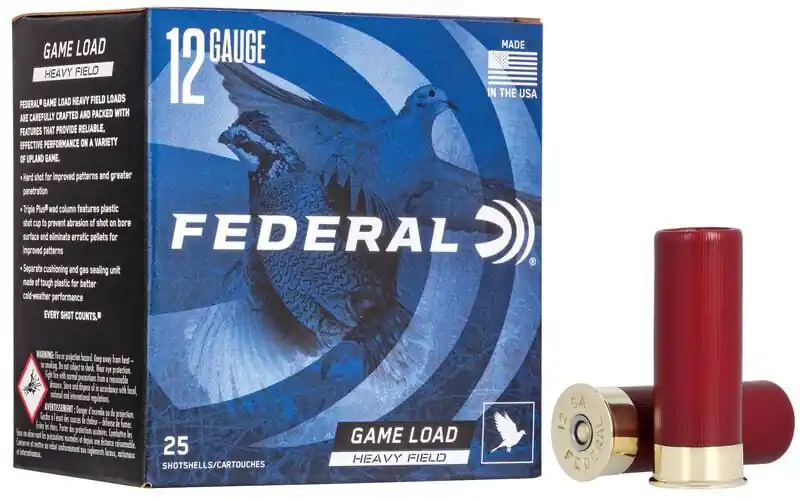 Federal Game Load Upland Heavy Field 1255 fps 12 Gauge 2-3/4" 1-1/8 oz 7.5 Shot Shotgun Ammunition