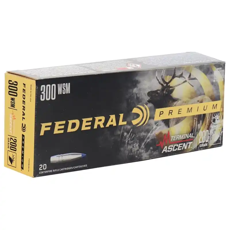 Federal Premium 2,810 fps 300 Winchester Short Magnum 200 Grain Terminal Ascent Rifle Ammunition