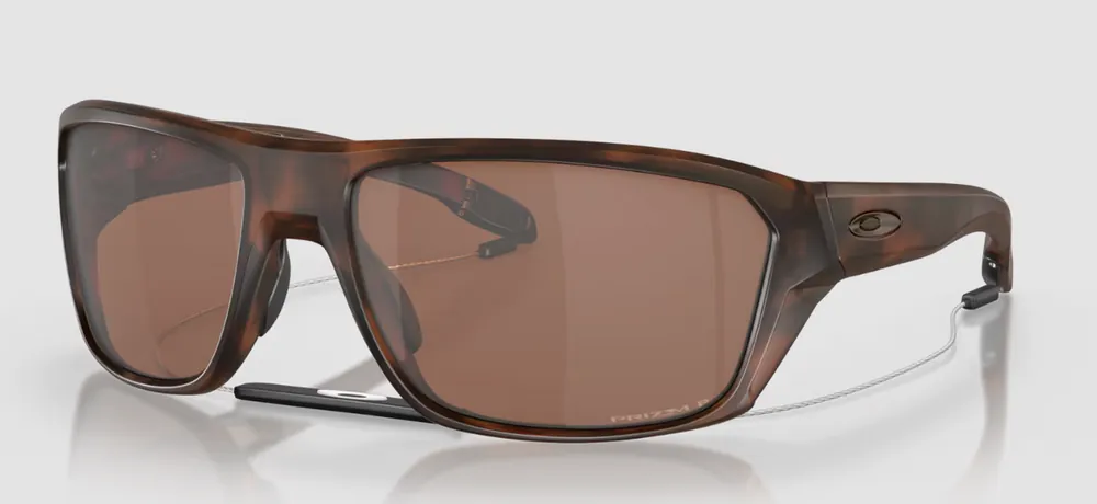 Split Shot Sunglasses with Matte Brown Lenses and Tortoise Frame by Oakley