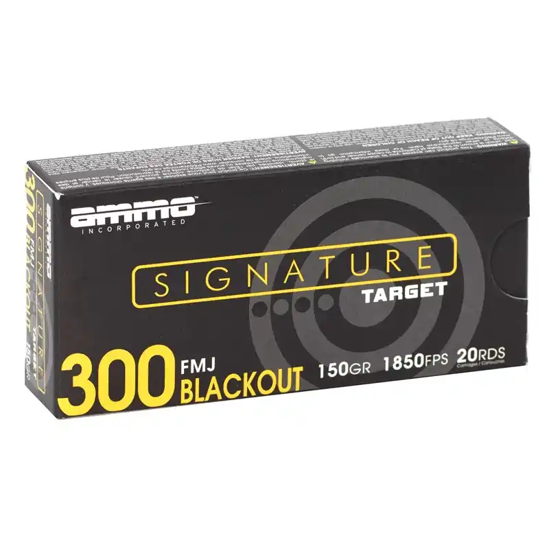Ammo Incorporated Signature 1,850 fps 300 Blackout 150 Grain Full Metal Jacket Rifle Ammunition