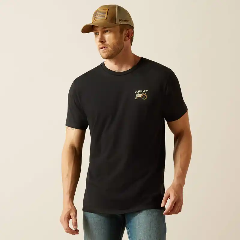 Gramps Tractor Short Sleeve in Black by Ariat