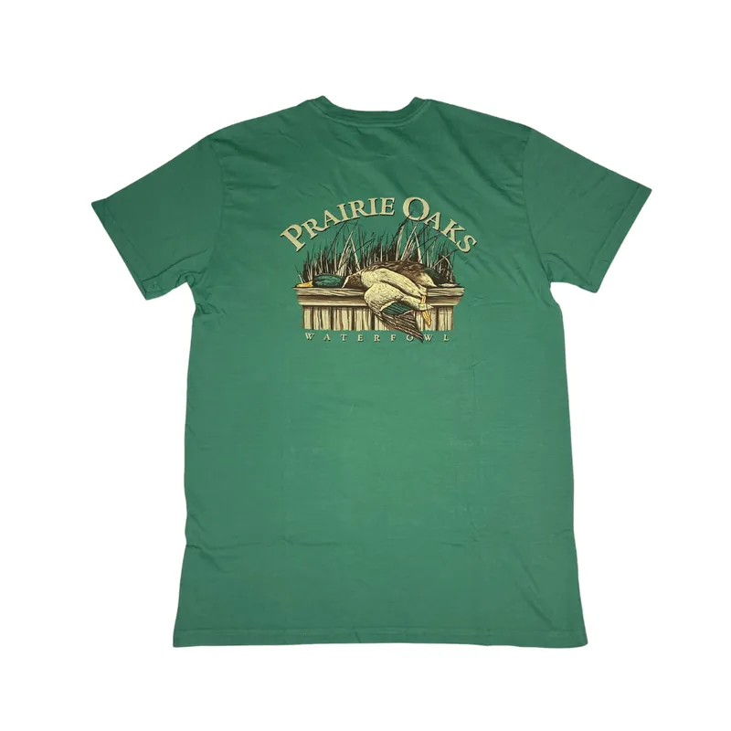 Mallard In The Blind Short Sleeve Tee by Prairie Oak Waterfowl