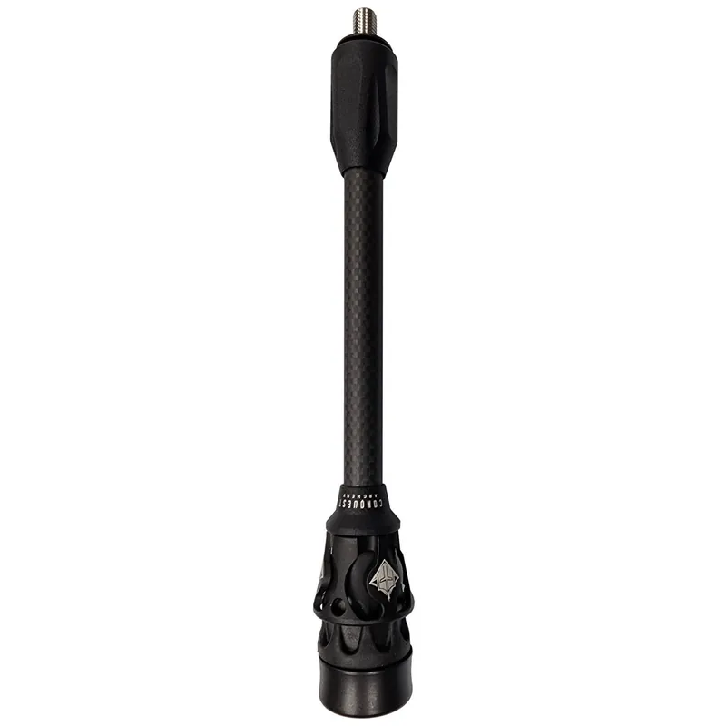 3k Carbon Weave 6 inch Stabilizer in Matte Black by Conquest Archery