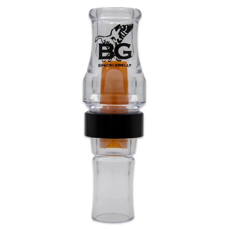 Clear/Black Speck Ghost Poly Goose Call by Buck Gardner
