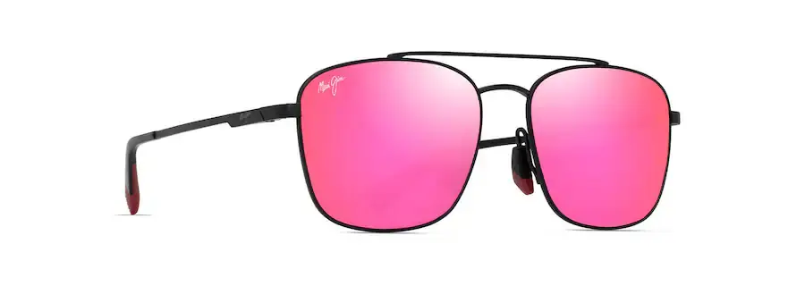 Piwai Asian Fit Matte Black Frame with Sunrise Lens by Maui Jim