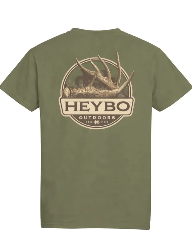 Men‘s Antler Shed Short Sleeve Graphic Tee Shirt by Heybo