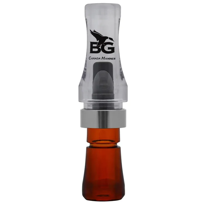 Clear/Bourbon Canada Hammer Poly Goose Call by Buck Gardner