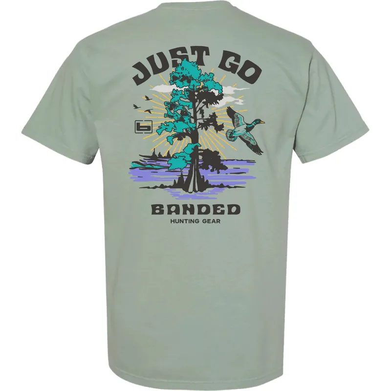 Men‘s Happy Cypress Short Sleeve Graphic Tee Shirt by Banded