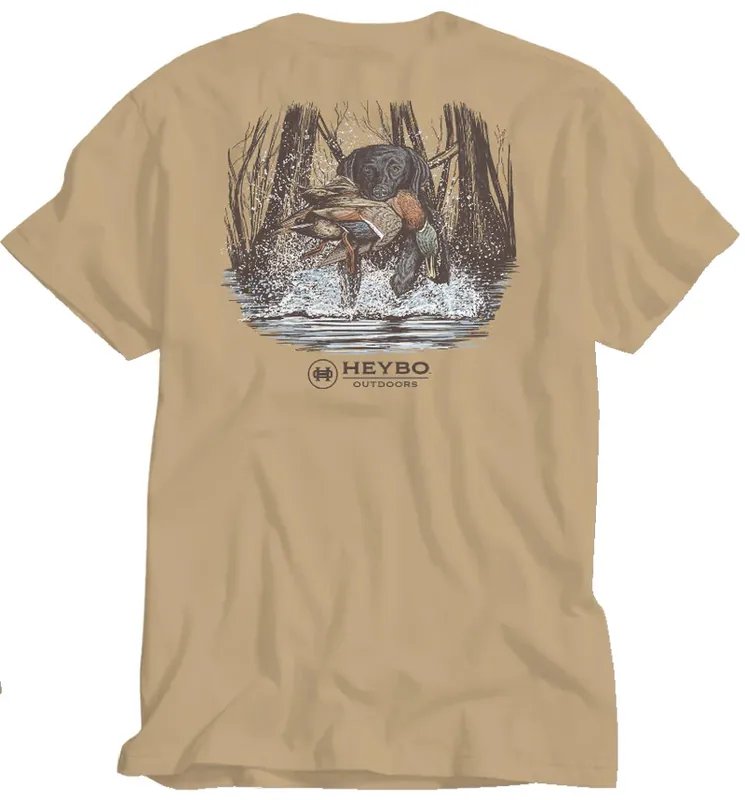 Men‘s Timber Retriever Short Sleeve Tee Shirt by Heybo