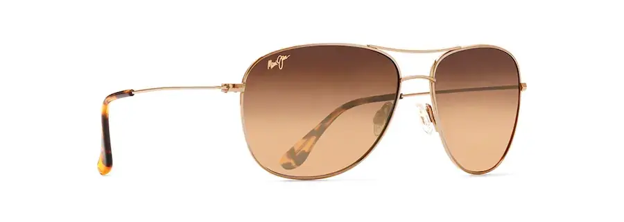 Cliff House Sunglasses with Gold Frames and HCL Bronze Lens by Maui Jim
