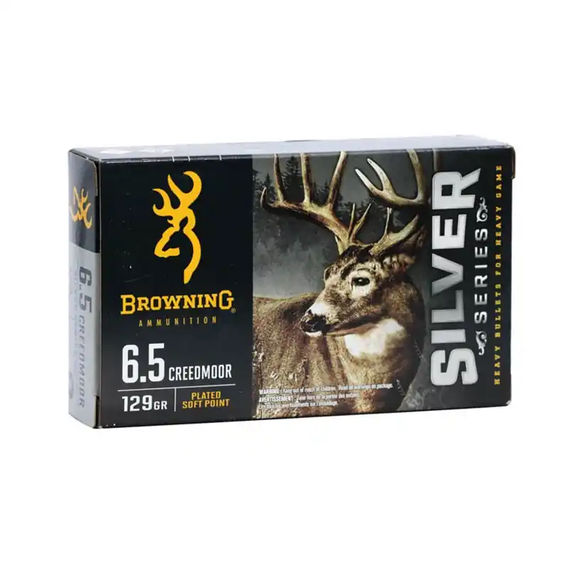 Browning Silver 2,820 fps 6.5 Creedmoor 129 Grain Plated Soft Point Rifle Ammunition