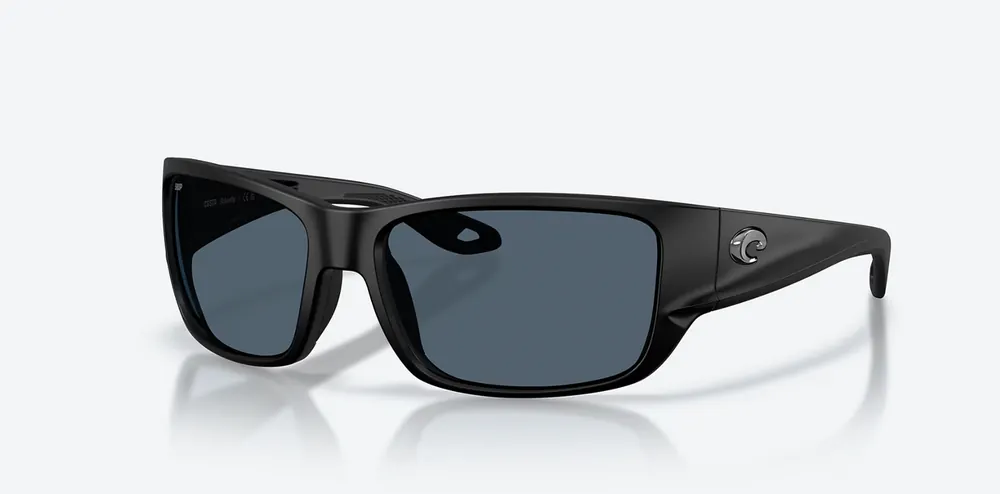 Schoolie Matte Black Sunglasses with 580P Gray Polarized Polycarbonate lenses by Costa Del Mar