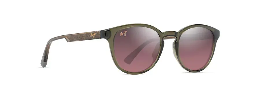 Hiehie Shiny Trans Green with Maui Rose Lens by Maui Jim