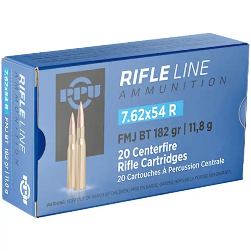 Prvi Partizan 2,624 fps 7.62x54R 182 Grain Full Metal Jacket Boat Tail Rifle Ammunition