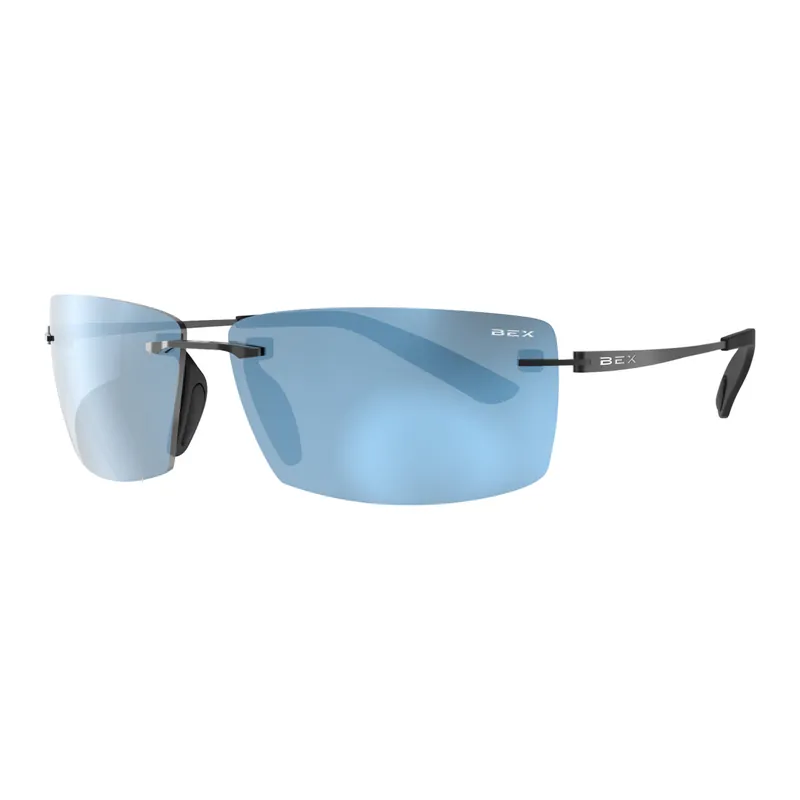 Fynnland XL OTG Sunglasses with Gunmetal Grey Frames and Blue Silver Lenses by BEX