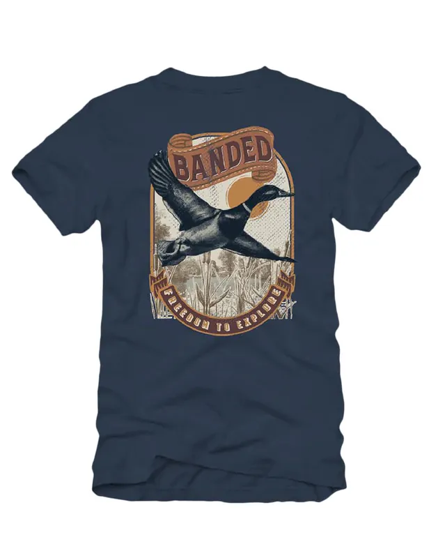 Men‘s Freedom to Explore Graphic Short Sleeve Tee Shirt by Banded