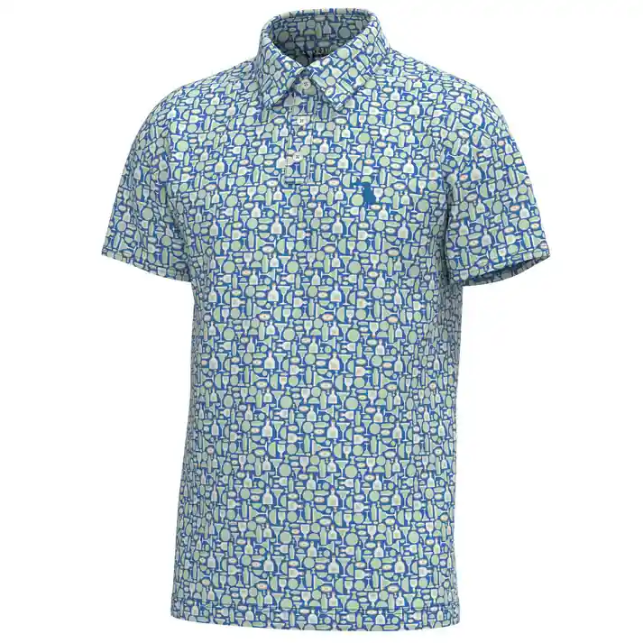 Adult Royal Margarita Dirty Myrtle Polo Tee Shirt by Local Boy Outfitters