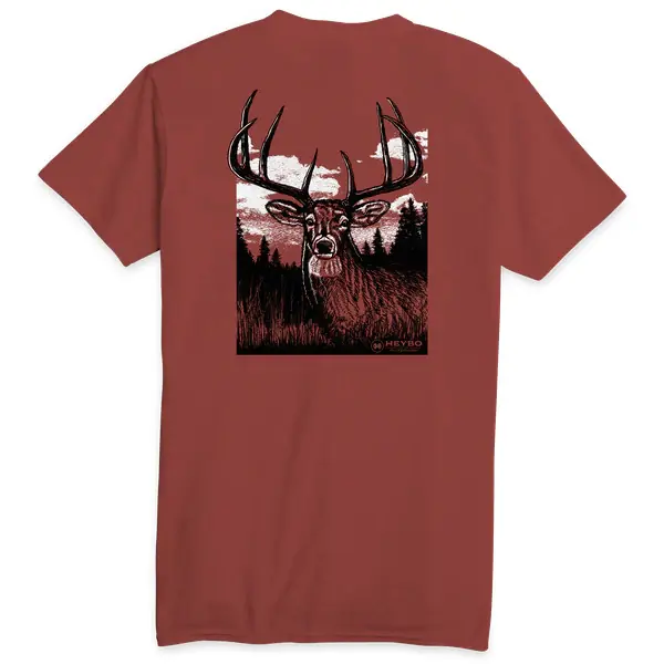 8 Point Buck Short Sleeve Tee by Heybo