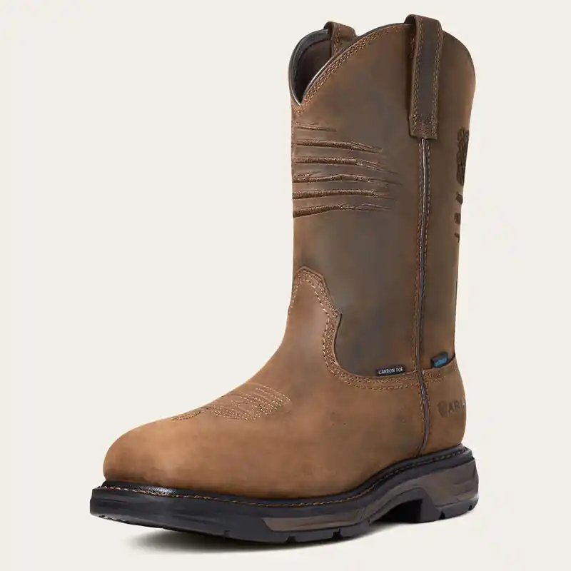 WorkHog XT Patriot Waterproof Carbon Toe Work Boot by Ariat