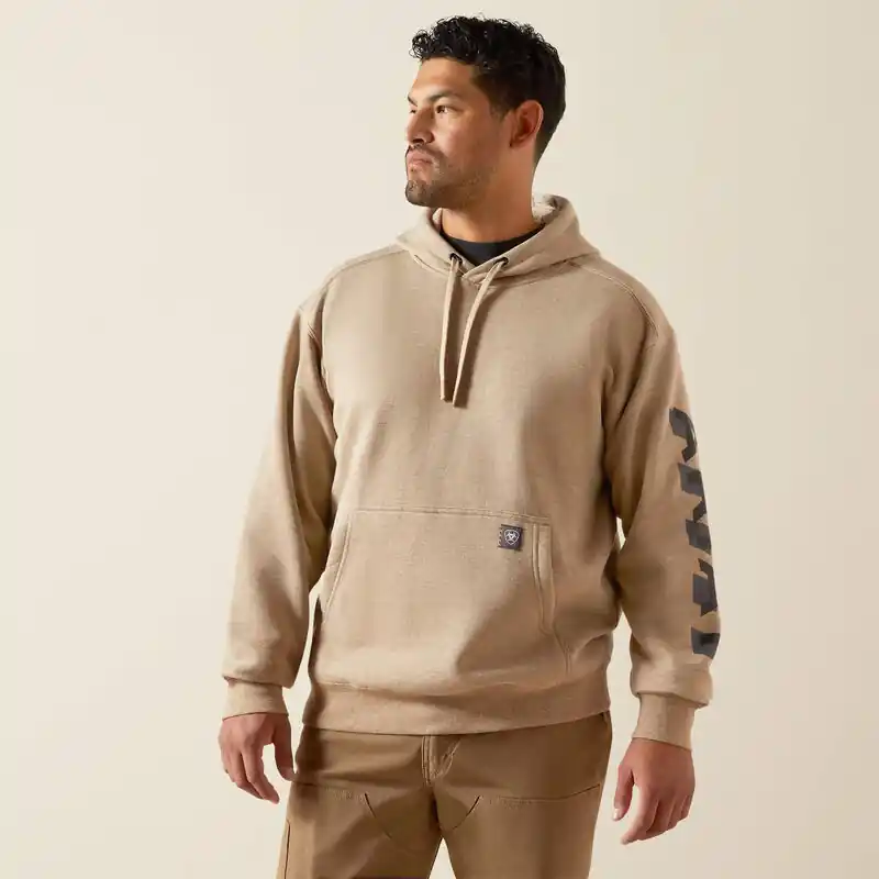 Lightweight Logo Hoodie in Oatmeal by Ariat