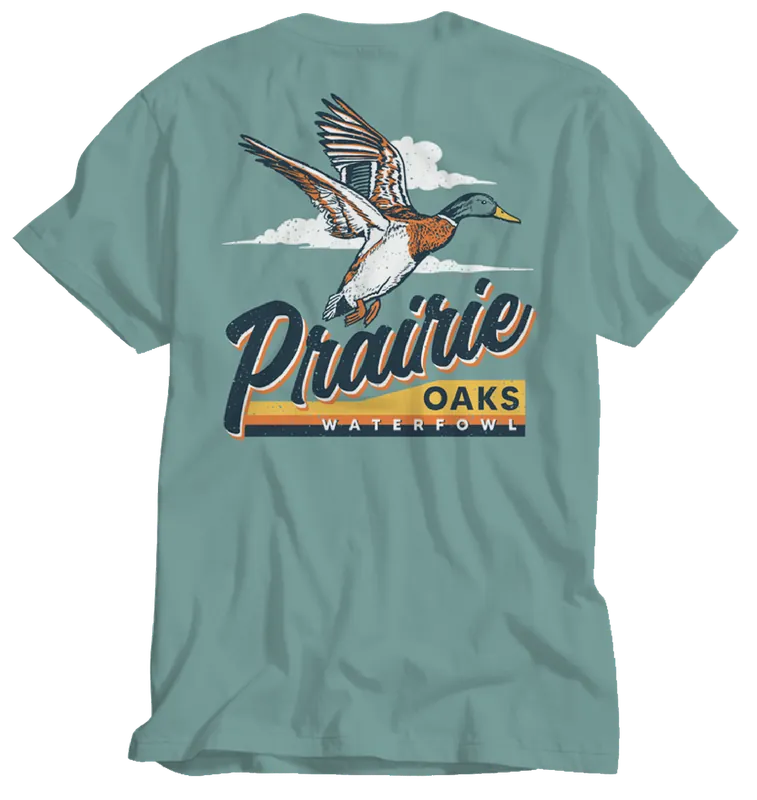 Men‘s Retro Duck Short Sleeve Graphic Tee Shirt by Prairie Oaks