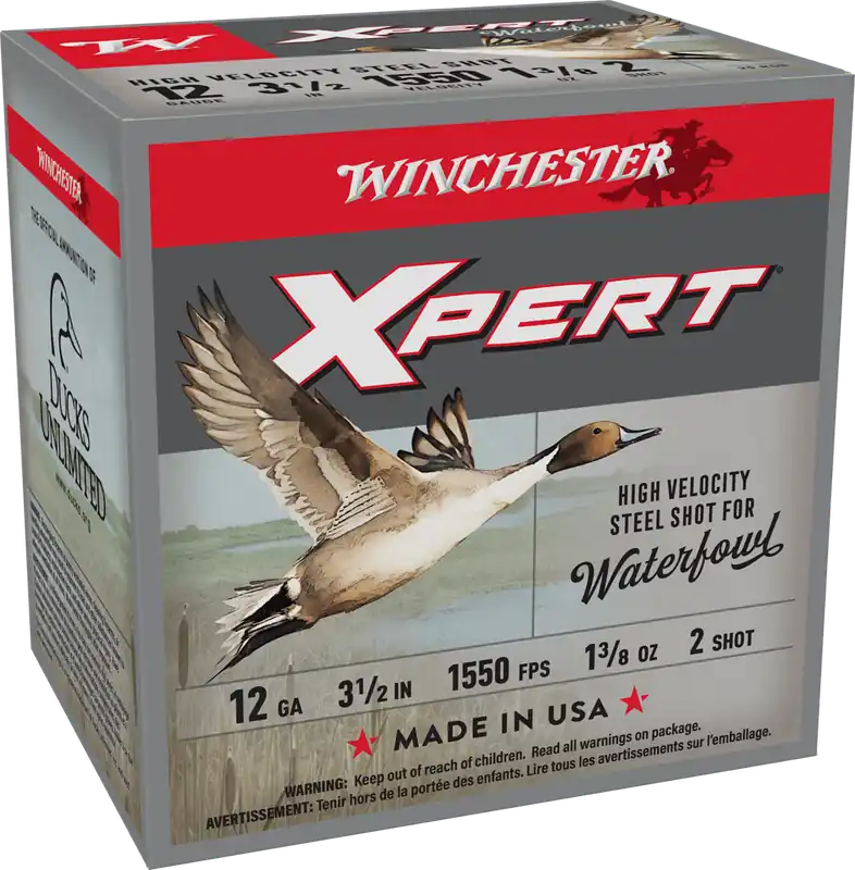 Winchester Xpert 1550fps 12 Gauge 3-1/2" 1-3/8oz 2 Steel Shot Shotgun Ammunition