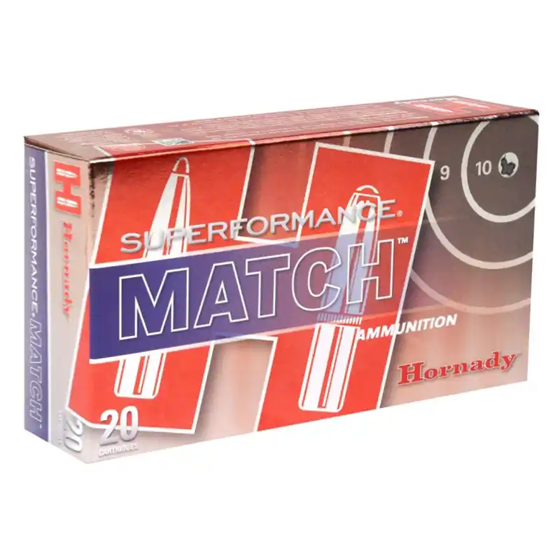 Hornady Superformance Match 2,840 fps 308 Winchester 168 Grain Extremely Low Drag Match Rifle Ammunition