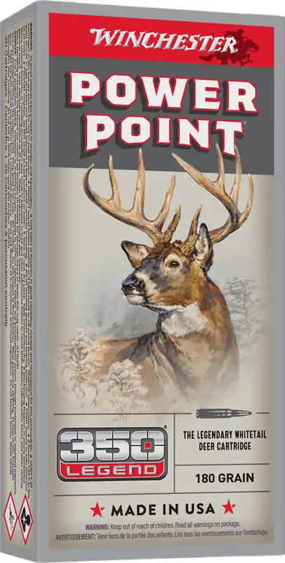 Winchester Power Point 2,100 fps 350 Legend 180 Grain Rifle Ammunition