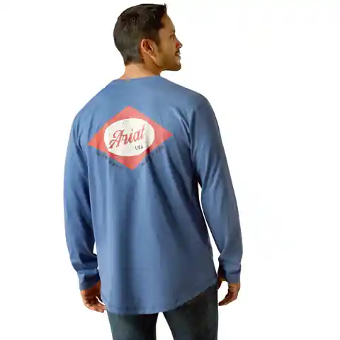 Rebar Workman Diamond Long Sleeve Tee Shirt by Ariat