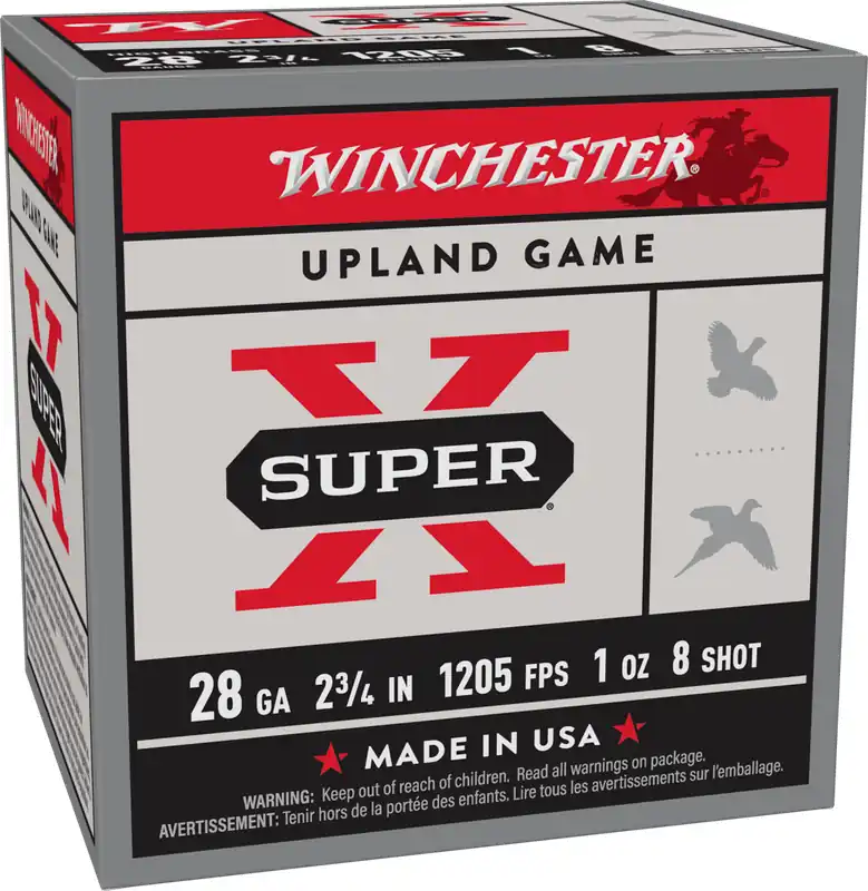 Winchester Super-X 1,205 fps 28 Gauge 2-3/4" 1 oz. 8 High Brass Shot Shotgun Ammunition